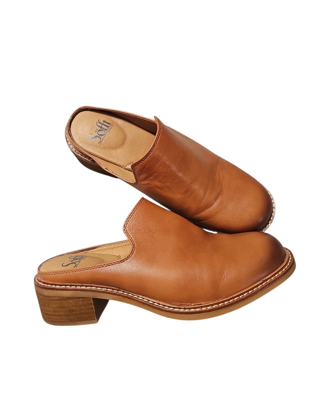 Sofft Women's Trinity Leather Mule Heels Size 8 1/2